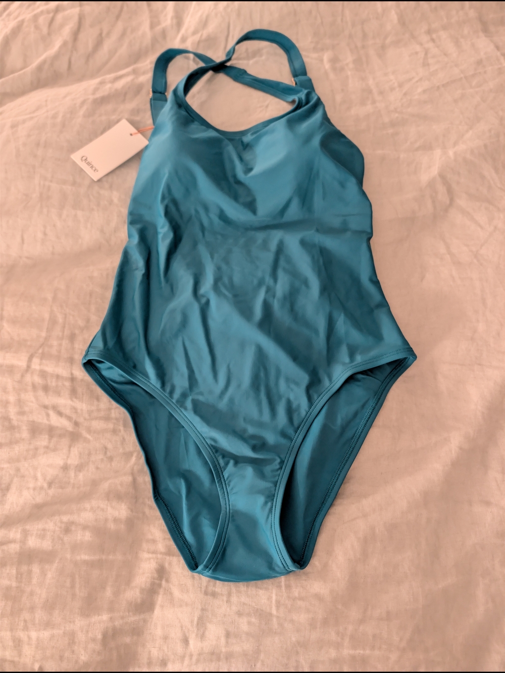 Quince Italian Teal One-Piece Swimsuit